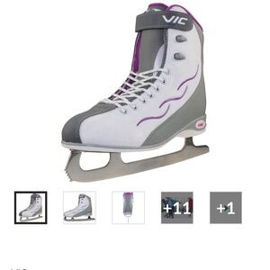 Women's White, Gray, and Purple Ice Skates NWT skate size 6